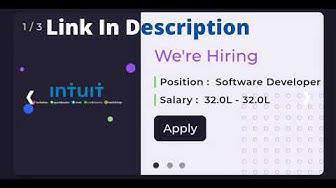 'Video thumbnail for 33 lac package full time job | Intuit ,Citymall ,Verse offering Full time as SDE -2022 | Link in des'
